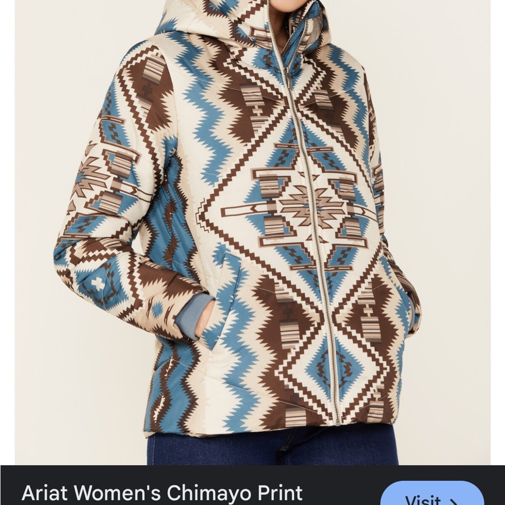 Ariat Chimayo Collection Jacket with Blue and Brown Accents